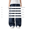 thumbnail image 2 of UACY Boys Baggy Jeans Teen Casual Loose Straight Wide Leg Denim Pants Y2K Vintage Elastic Waist Cargo Style (Blue, 13-14 Years), 2 of 8