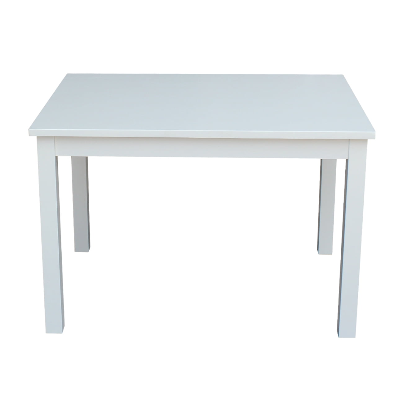 International Concepts Indoor Wood Mission Kids Table and Chairs Set in White - 3 Piece Set