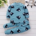 thumbnail image 2 of CAUYDY Toddler Pajamas Cotton Kids Pajamas for Boys Girls Long Sleeve Pajama Set 2 Piece Snug Fit Pjs Set(L101-Blue,4-5 Y), 2 of 6