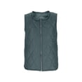 thumbnail image 5 of thefmos Women Plus Size Fall Winter Sleeveless Zipper Vest Casual Warm Basic Outerwear Solid Color Packable Vest with Pockets for Travel Vacation, Gray 3XL, 5 of 9
