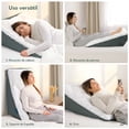 thumbnail image 4 of Almohada de Cuña Dreamlab Antireflujo Antironquidos Ortopédica para Espalda de Memory Foam con Funda de Microfibras en Gel, 4 of 8