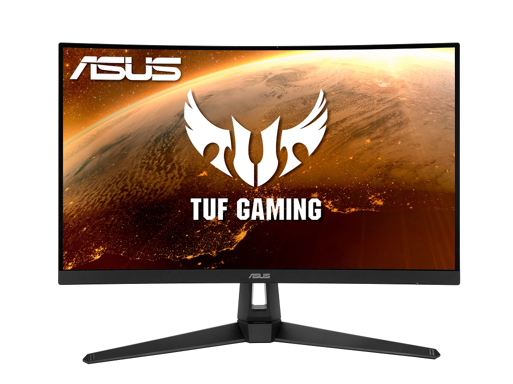 ASUS TUF Gaming VG27VH1BR 27” Curved Monitor, 1080P Full HD, 165Hz (Supports 144Hz), Extreme Low Motion Blur, Adaptive-sync, FreeSync™ Premium, 1ms, Eye Care, HDMI D-Sub