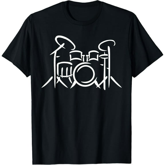 Drums percussion T-Shirt men and women can wear,black,white,creative gift