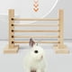 thumbnail image 4 of Obstáculo de entrenamiento con barra de salto de conejo | Juego de vallas de madera de altura ajustable para mascotas pequeñas de interior | Construcción de madera natural duradera | Juguete de, 4 of 7