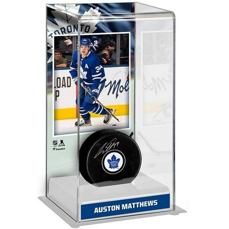 Auston Matthews Toronto Maple Leafs Autographed Puck with Deluxe Tall Hockey Puck Case - eBay Exclusive - Fanatics Authentic Certified