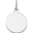 thumbnail image 1 of 14K White Gold Round Disc Charm (19 X 12) Made In United States xwm593/18, 1 of 5