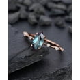 thumbnail image 3 of Marquise Cut Alexandrite Engagement Ring, Unique June Birthstone Wedding Promise Ring, 14K Rose Gold Sterling Silver Ring for Women, 3 of 5