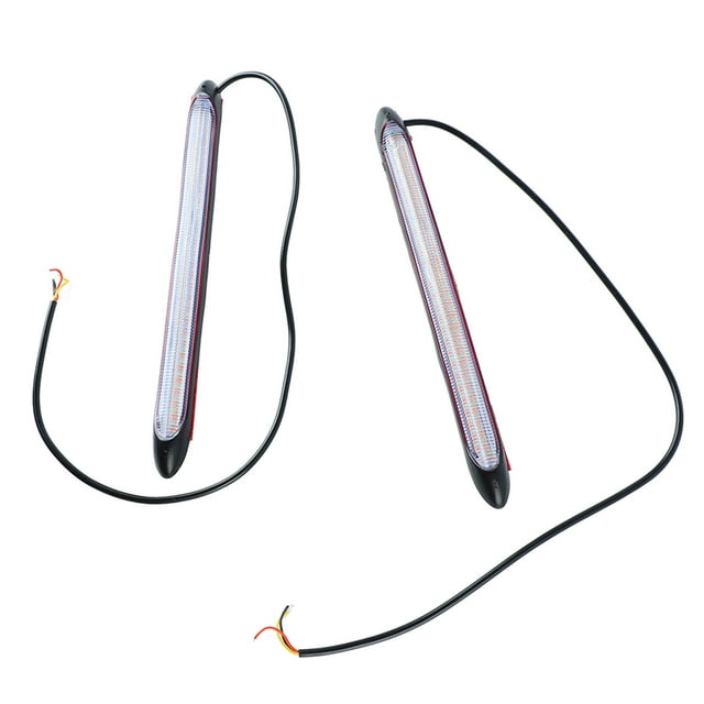 2 tiras de luces para faros delanteros, luces de señal de giro diurnas, dos colores, blanco y amarillo