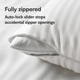 thumbnail image 3 of Qucyy Niagara 4 Pack Standard Pillow Protectors with Zipper, Soft Quiet Cotton Sateen, Effective Dust Protection, Stay in Place Pillow Covers, Ideal for Home, Guests, Rentals (20x26 Inches), 3 of 5