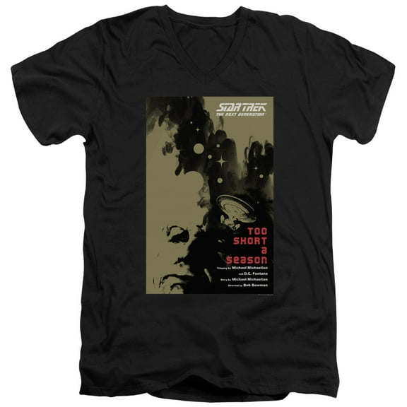 Star Trek - Tng Season 1 Episode 16 - Slim Fit V Neck Shirt - Medium