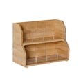 thumbnail image 2 of DimyFew Tea Bag Organizer Stackable Bamboo Compartment Storage Rack Container Holder for Tea Bags Coffee Pods Sugar Packet Station suitable for kitchen cabinet office pantry 31x15x24.5cm, 2 of 8