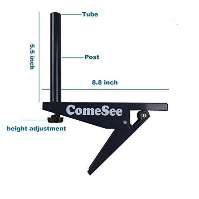 Comesee Ensemble de Filet de Ping-Pong, Pince à Ressort Professionnelle avec Insert de Clip de Filet, Support de Prise de 1,2 Pouces de Largeur, Tension et Hauteur Réglables, Installation Facile (Marine)