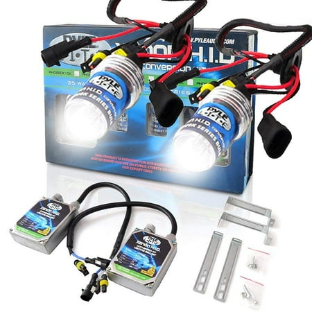 Pyle Car Light System Conversion Kit - 35W 6000K Single Beam 9006 Hid Lamp Xenon Front Headlight W/ Diamond White Color, Brighter Than Stock Bulb/ Lights, Perfect for Night