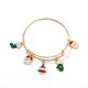 thumbnail image 3 of Pulsera esclava elástica JAMW para mujer con dijes navideños, 3 of 5