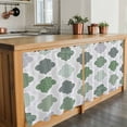 thumbnail image 6 of Green Geometric Tier Curtains 36 Inch Length, Vintage Moroccan Rhombic Bohemia Gray Cafe Short Curtains for Bathroom Over Sink, Small Kitchen Curtain Light Filtering Drapes 2 Panels 27.5"Wx36"L, 6 of 8