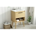 thumbnail image 3 of 24-inch bathroom vanity with sink combination, multifunctional bathroom cabinet with drawers, ample storage space, MDF board, stable structure, natural color, 3 of 13