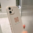 thumbnail image 4 of Ownest - Carcasa para iPhone compatible con bonito diseño pintado de oso marrón con mejillas para mujer y niña, a la moda, delgada, suave, suave, TPU, goma, color beige Zhivalor JQWJ319-4, 4 of 4
