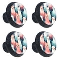 thumbnail image 2 of 4 Pcs Alpaca Knobs for Kitchen Cabinet Cupboard Dresser Bookcase Drawer Pulls Handles Round Home Decor, 2 of 8
