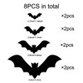 thumbnail image 3 of Bat Decorations for Halloween 3D 3.9 Inch to 9.8 Inch Orange Halloween Wall Decor Halloween Window Decals Halloween Party Decor for Home Classroom Indoor Outdoor 8 Pack, 3 of 6