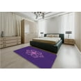 thumbnail image 4 of Ahgly Company Indoor Square Patterned Blue Violet Purple Area Rugs, 4' Square, 4 of 6