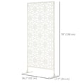 thumbnail image 3 of Outsunny Metal Outdoor Privacy Screen, Outdoor Divider with Stand, White, 3 of 10