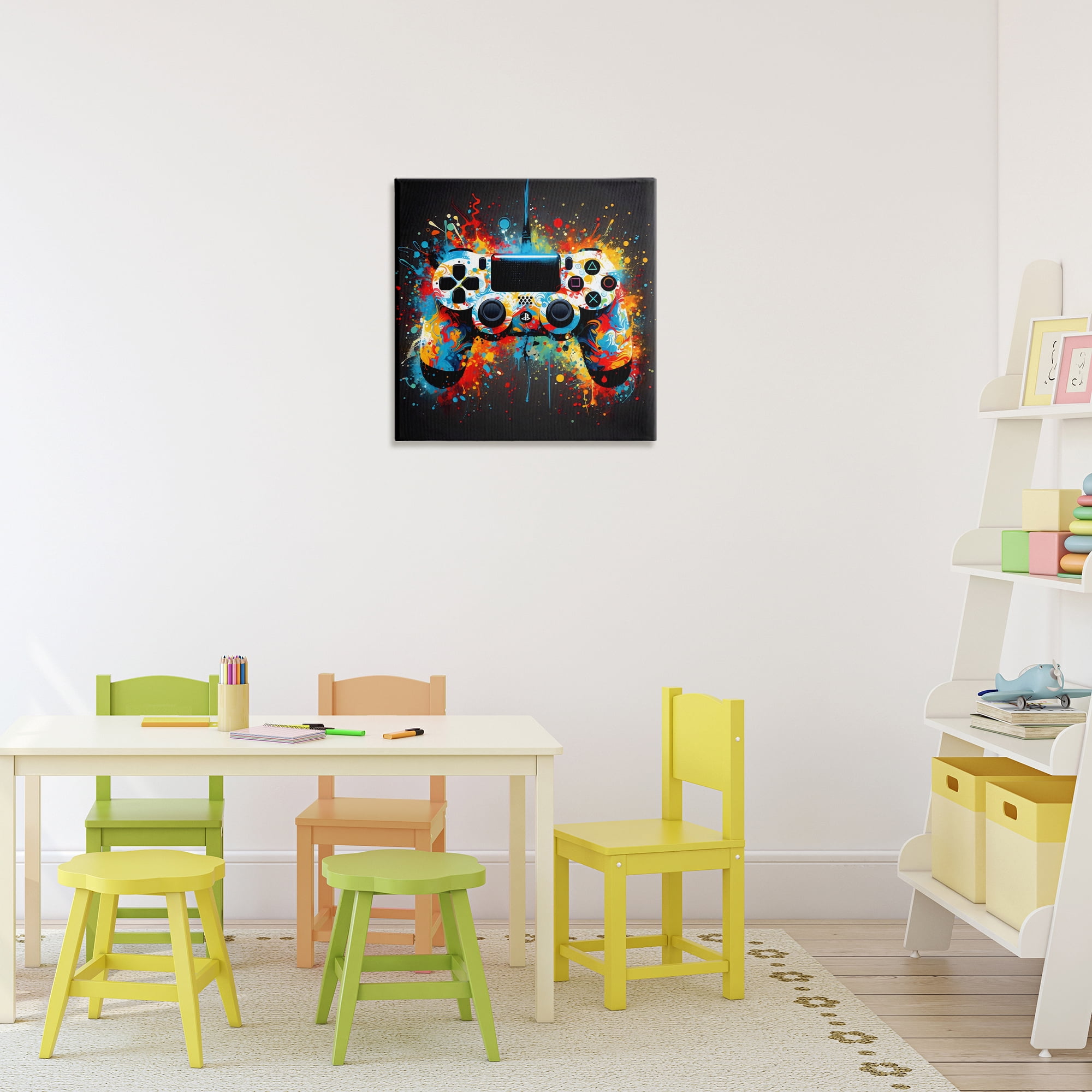 Stupell Industries Colorful Controller Swirl Canvas Wall Art, design by Creative Studio