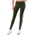 thumbnail image 2 of Jvini Women's High Waisted Active Leggings With Side Stripe & Tech Pockets For Yoga Workout Running, 2 of 5