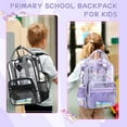 thumbnail image 6 of Soda Candy Clear Backpack Heavy Duty Stadium Approved PVC School Transparent Backpacks, Purple Unicorn, 6 of 10
