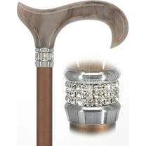 Stylish Walking Sticks – Rhinestone Collar Designer Adjustable Canes Colorful – Best Gift for Men and Women Light Weight Aluminum Shaft & Safe to Walk