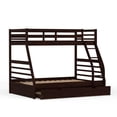 thumbnail image 3 of Plana Solid Wood Twin Over Full Bunk Bed and Trundle in Espresso, 3 of 8