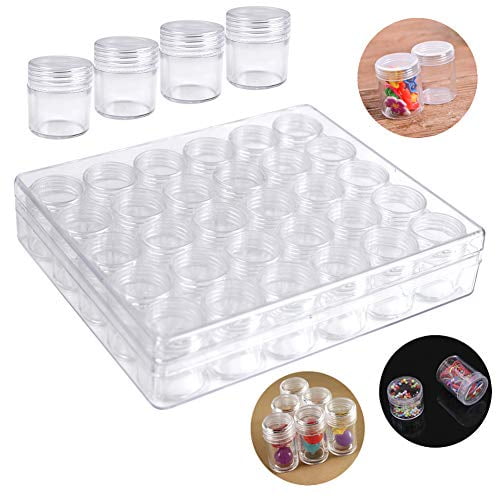BigOtters 5D Embroidery Diamond Storage Box, Clear Plastic Bead