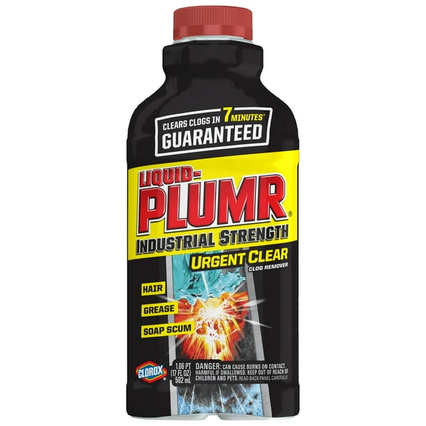 LiquidPlumr Industrial Strength Urgent Clear Drain Clog Remover, 17 oz