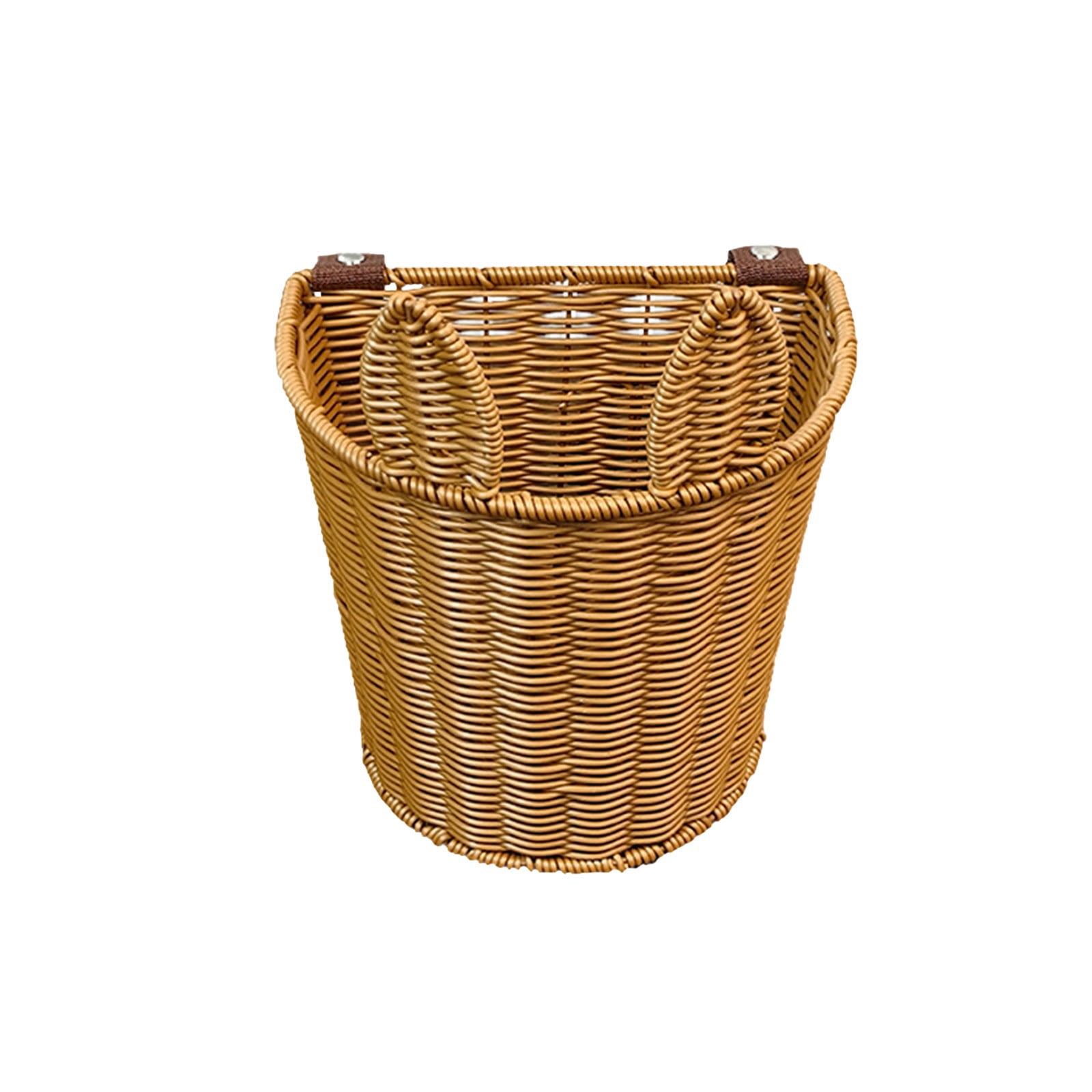 Plastic Easter Imitation Rattan Woven Rabbit Basket with Handle, Handmade Sturdy Handle, Rustic Style, Adequate Storage, Portable for Easter Home Nursery Toy Book Egg Gift Storage