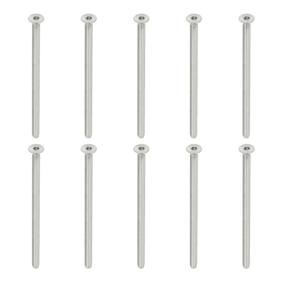 Uxcell M4 x 70mm Flat Head Socket Cap Screws, 10 Pack 304 Stainless Steel 18-8 Machine Screws