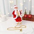 thumbnail image 3 of Manunclaims Santa Ornament Electric Decorative Realistic Entertainment Cloth Santa Claus Climbing Ladder Ornament for Kids, 3 of 8