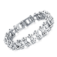 thumbnail image 1 of Pulsera Bicicleta Cadena Biker Moto Hombre Acero Inoxidable Plateado A 7 Cm 20.5 Cm, 1 of 1