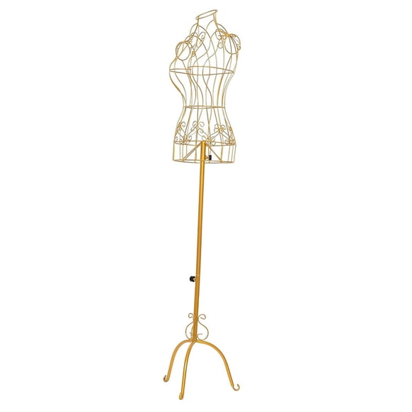Maytalsory Female Mannequins Torso Fashion Store Jewelry Display Stand For Events And Shows Upper Body Height 63cm/24.80inch Tops Gold