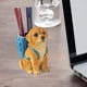 thumbnail image 1 of Perro titular de la pluma Decoración de mesa Accesorios de decoración de escritorio Regalo ideal Taza de lápiz Organizador de pluma de escritorio para Azul, 1 of 8