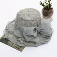 thumbnail image 2 of Visland Women Church Dress Fascinator Wide Brim Tea Party Wedding Hats,Bow Bucket Wedding Bowler Hats, 2 of 3