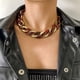 thumbnail image 2 of 2 gargantillas de resina acrílica, collar de eslabones de cadena Punk de moda para hombre Hugo Gargantilla de resina acrílica, 2 of 3