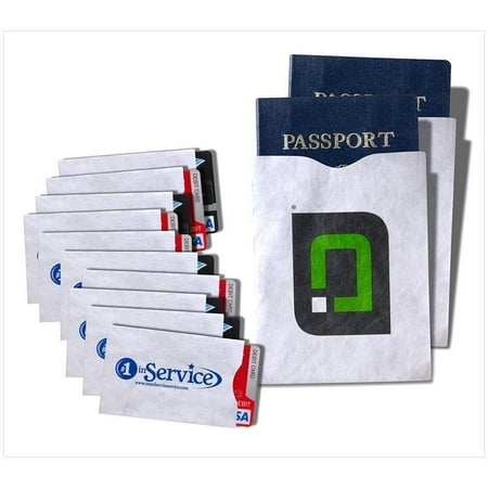 Number 1 in service - 10 Credit Card & 2 Passport Holders Case Set W/anti-theft Rfid Blocking Capabilities for