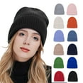 thumbnail image 2 of Franhais Women Men Slouchy Beanie Soft Solid Color Winter Knitted Hats Warm Skull Caps for Streetwear Clothing Accessory, 2 of 9