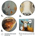 thumbnail image 3 of Designart "Blue Palette Knife Sheep" Animals Wall Decor, 3 of 5