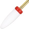 thumbnail image 3 of Pana 3/32" White Ceramic Flame Shape Safety Nail Drill Bit - Fine Grit, 3 of 6