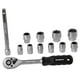 thumbnail image 1 of Juego Matraca 72 Dientes 1/2" 10 Dados 10-24 mm + Ext 510 mm, 1 of 6