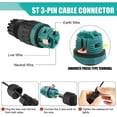 thumbnail image 2 of Connecteurs Électriques Extérieurs Étanches 2 Voies - Lot de 8_IP68, 2 of 5