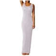 thumbnail image 1 of Birdeem Robes pour Femmes Robe Longue Élégante Aguichant Sans Manches Couleur Unie Mode, 1 of 12