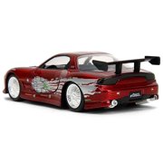 Dom's Mazda RX-7 Candy Red with Graphics The Fast and the Furious (2001) Movie 1/32 Diecast Model Car by Jada