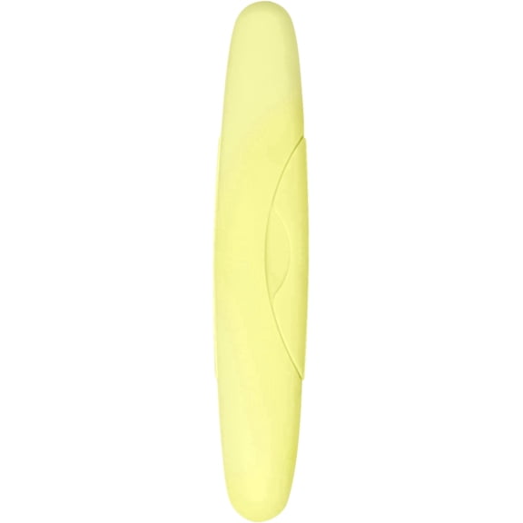 RADIUS Toothbrush Travel Case for Standard Brush, BPA-Free Recycled Plastic, 8.25H - 1.38W - 1.75L in - Lemon