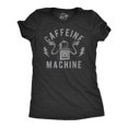 thumbnail image 1 of Womens Caffeine Machine T Shirt Funny Robot Coffee Lovers Joke Tee For Ladies (Heather Black - Caffeine Machine ) - 3XL, 1 of 3